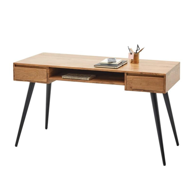 Industrial Study Desk with Laptop Space and 2 storage boxes