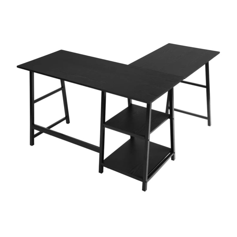 L-shaped double side study table